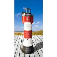 Jürgen Westerholt GmbH LED Dekoobjekt Solar-Leuchtturm ROTER SAND Dekoleuchte Dekoturm, LED wechselbar, LED-Licht (Dämmerung ssensor) - 80 cm Hoch