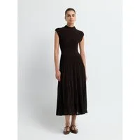 adL Strickkleid Maxikleid aus Strick mit Flügelärmeln