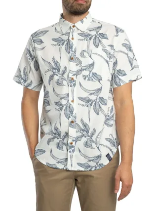 Superdry Kurzarmhemd Von Vintage Loom, Weiß