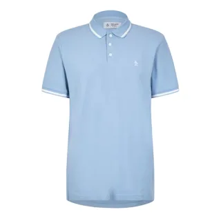 Original Penguin - Poloshirt für Herren, Regulär, kurzärmlig (Ausgebleichter Denim)
