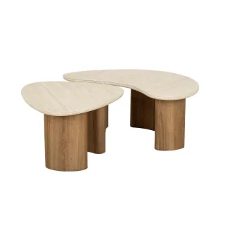 Hoyz Collection Couchtisch, Beige, Keramik, 88x36x44 cm, CE, Wohnzimmer, Wohnzimmertische, Couchtische