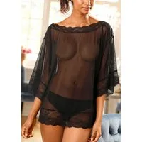 petite fleur gold Netzshirt leicht transparent aus feinem Netzmaterial, sexy Dessous, Reizwäsche