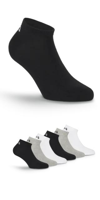 Fila Socken "UNISEX INVISIBLE PLAIN SOCKS" 6 Paar, 6 Stk. tlg. mit eingestricktem Logo