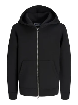 JACK&JONES - JCOLEGACY SWEAT SCUBA ZIP HOOD NOOS JNR Black - Gr. - 152