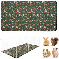 Ledander Kleintierkäfig Meerschweinchen Decken waschbar wasserdicht, Wiederverwendbare Matten, für Meerschweinchen,Kaninchen und Hamster,Kleintiermatten für Hamster