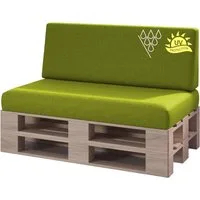 sunnypillow Palettenkissen Milano - 2er Set Palettenauflage mit abnehmbarem Bezug Kaltschaum, 2er Set Sitz- und Rückenkissen