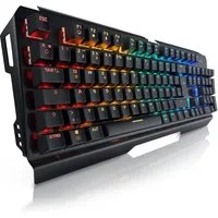 Titanwolf mechanisches Keyboard, Anti-Ghosting, Kailh Blue, LED-Beleuchtung Gaming-Tastatur (QWERTZ-Layout DE mit 105 Tasten, volles Key Rollover, RBG 18 Lichtmodi)