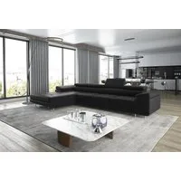 thematys Ecksofa ALVARO MAXI 355 x 204cm mit Schlaffunktion & Bettkasten –, L-Sofa mit 4 verstellbaren Kopfstützen, Samt (Monolotith), oder Cord (Poso) - L-Form, XL-Wohnlandschaft, 355 cm breit