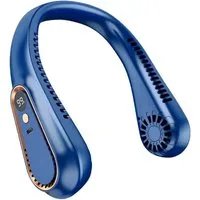 MOPUEA Mini USB-Ventilator Tragbarer Nackenventilator USB Wiederaufladbar 5 Stufen, Bladeless Design leise 4000mAh Akku freihändige Nutzung