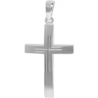 trendor Kreuzanhänger 21556, Kreuz-Anhänger für Herren 925 Silber 24 x16 mm