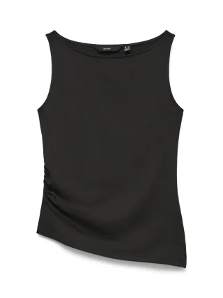 VERO MODA - VMKIRA SL BOAT-NECK TOP JRS Black - Gr. - L