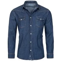 Rock Creek Jeanshemd Herren Jeanshemd Blau H-270