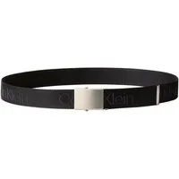 Calvin Klein Stoffgürtel LOGO WEBBING PLAQUE 38MM FIXED Größenverstellbar mit Metallschließe