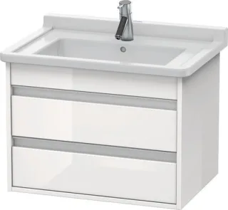 Duravit Ketho Waschtischunterbau wandhängend Weiß Hochglanz 650x455x480 mm - KT664302222 KT664302222