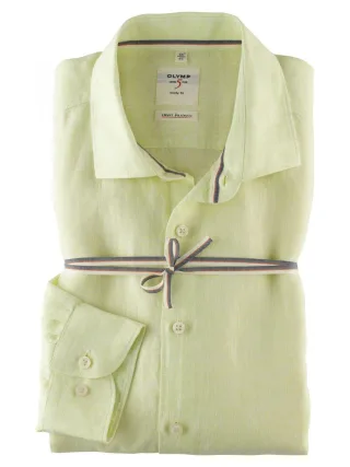 OLYMP - Body Fit: Hemd gelb/beige - Gr. - 41