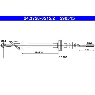 ATE Kupplungsseil Citroen C25 Fiat Ducato Talento Peugeot J5