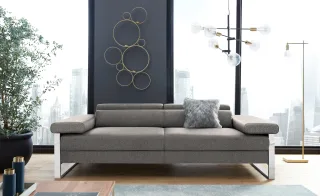 W.SCHILLIG 2-Sitzer "finn" German Design Award 2016, Fußgestell Chrom glänzend, Breite 230 cm