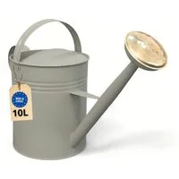 LIVLIG Gießkanne 10 Liter (Giesskanne Metall mit 2 Henkeln, Abnehmbarer Brausekopf), Gießkanne 10L, Gießkanne Vintage, Blumengießkanne