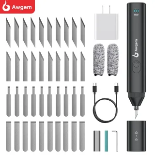 Awgem KE1 Ultrasonic Cutting Knife 40W Power Adjustable 3 Gear Professional Precise Cutting Tool Compact Plastic Shell T