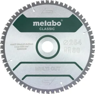 Kreissägeblatt "multi cut - classic", 254x30 Z60 FZ/TZ 5°neg für halbstationäre Kreissägen