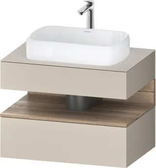 Duravit Qatego Konsolenwaschtischunterbau wandhängend Taupe Supermatt 800x550x600 mm - QA47300558300 QA4730055830010