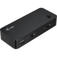 Universal KVM HUB, Dockingstation schwarz, 2x USB-A- und 2x USB-C