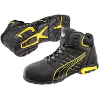 ISM Sicherheitsstiefel Amsterdam Mid Gr. 44 schwarz/gelb Leder S3 SRC EN20 Sicherheitsstiefel