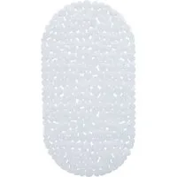 relaxdays Duschmatte Badewannenmatte Steinoptik, Höhe 5 mm, Kunststoff, weiß