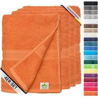 leevitex® Handtücher 4er-Set, 50 × 100 cm, aus 100% Baumwolle, Frottee (Set, 4-St), OEKO-TEX® STANDARD 100 zertifiziert und hochwertig verarbeitet