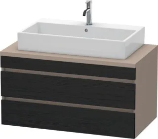 Duravit DuraStyle Konsolenwaschtischunterbau wandhängend Eiche Schwarz & Basalt Matt 1000x548x512 mm DS531901643