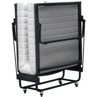BedBox Gästebett Gästebett, Klappbett, Raumsparbett mit Spiralnetgitter mit Kaltschaummatratze, inclusive Staub Husse, 90x200 oder 120x200 cm