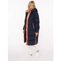 Zwillingsherz Steppmantel „Cozy“ Kapuze, farbliche Details, Reißverschluss, elastische Bündchen