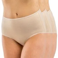 HERMKO Maxislip 17011 (Pack, 3er) Baumwolle/Modal, softweicher Maxislip mit elastischen Abschlüssen