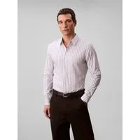 Calvin Klein Businesshemd LS MULTI STRIPE STRETCH SLIM SHI Mit Rundhalsausschnitt, slim fit