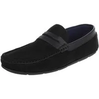 Coolwalk Herren Loafer Slipper in Veloursleder-Optik Slipper (91563785) Flach Slipper in Schwarz