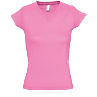 SOLs Damen/Damen Moon V-Ausschnitt T-Shirt mit kurzen Ärmeln (Orchid Pink)