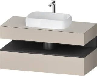 Duravit Qatego Konsolenwaschtischunterbau wandhängend Taupe Matt 1200x550x600 mm - QA4732049910010 QA4732049910010
