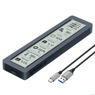 ShuoLe SL-TN26-P M.2 SATA SSD Enclosure with Digital Display USB 3.2 Gen1 Type-C 5Gbps High Speed Aluminum Alloy Heat Di
