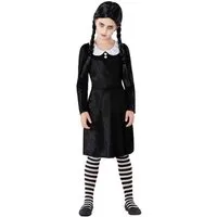 atosa Kostüm Gothic-Mädchenkostüm für Halloween schwarz-weiß