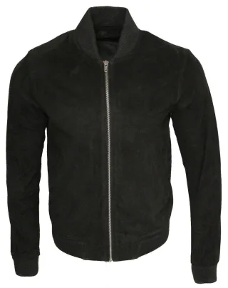 Varsity-Bomberjacke aus weichem Wildleder