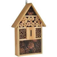 Spetebo Insektenhotel Insektenhotel "L" natur - 48 cm - Insektenhaus, (Stück, 1-St., großes Insektenhotel), Insektenhaus aus Holz zum Aufhängen