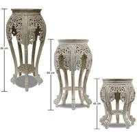 Oriental Galerie Blumenhocker Rundhocker Barock verschiedene Größen und Farben Variante (1 St)