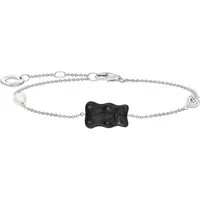 THOMAS SABO Armband THOMAS SABO x HARIBO Schmuck: Armband mit Goldbär, mit Kristallglas, Zirkonia (synth) - mit Süßwasserzuchtperle