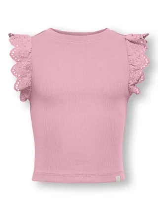 KIDS ONLY - KMGDREA LIIFE S/L DETAIL TOP JRS Romance Rose - Gr. - 98