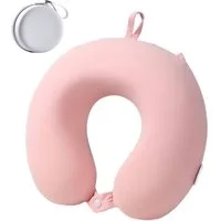 Blusmart Reisekissen Nacken kissen U-förmiges mit Aufbewahrungstasche, Memory Foam Nackenschutz, 1-tlg., Flugzeug kissen faltbare, für Reise kissen cooles Nickerchen