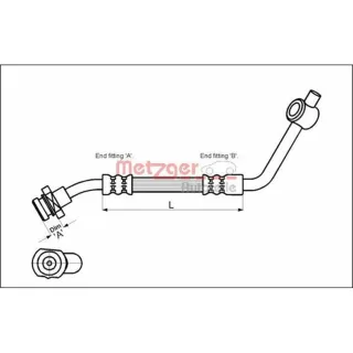 Metzger Bremsschlauch vorne links Ford Maverick Nissan Pick Terrano