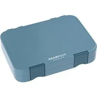 BEARFOOT Lunchbox Brotdose Kinder mit Fächern, Lunchbox, Bento box - Blau, handgezeichnete Designs, modular