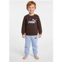 PUMA Trainingsanzug MINICATS ESS CREW SET FL INTEREST INF (2-tlg), zweiteiliges Set, Langarm-Oberteil, mit Logodruck, bedruckte Optik