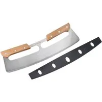 WESTMARK Pizzaschneider Pro, Wiegemesser, Edelstahl mit Holzgriff