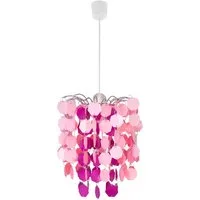 etc-shop LED Pendelleuchte, Leuchtmittel inklusive, Warmweiß, Farbwechsel, Kinder Hänge Leuchte dimmbar Spiel Mädchen Zimmer pink Decken Lampe